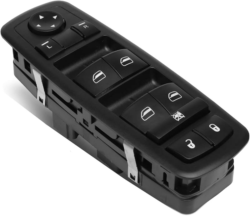 Interruptor mestre do vidro elétrico Auto Dynasty para Chrysler Town & Country e Dodge Grand Caravan 2008–2010, lado esquerdo – 1 unidade