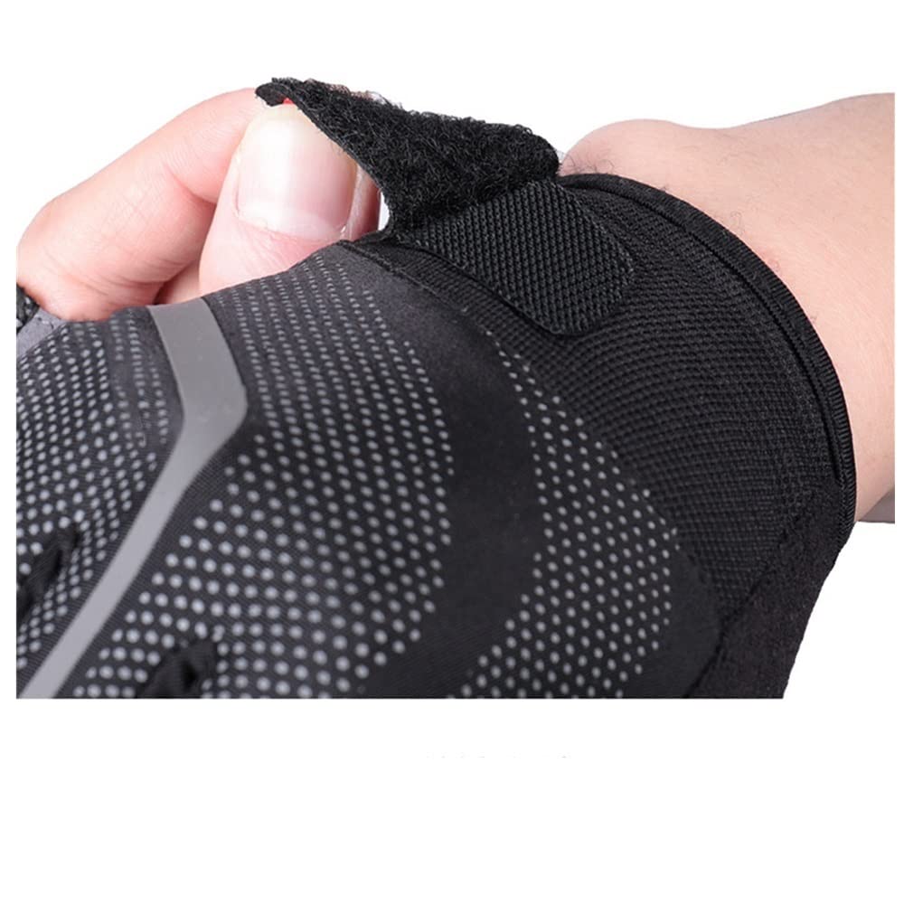 Guanti da Ciclismo Guanti da Mountain Bike da Uomo Guanti Mezze Dita Guanti Sportivi da Esterno Senza Dita Traspiranti Grigio (Color : Gray, Size : XXL)