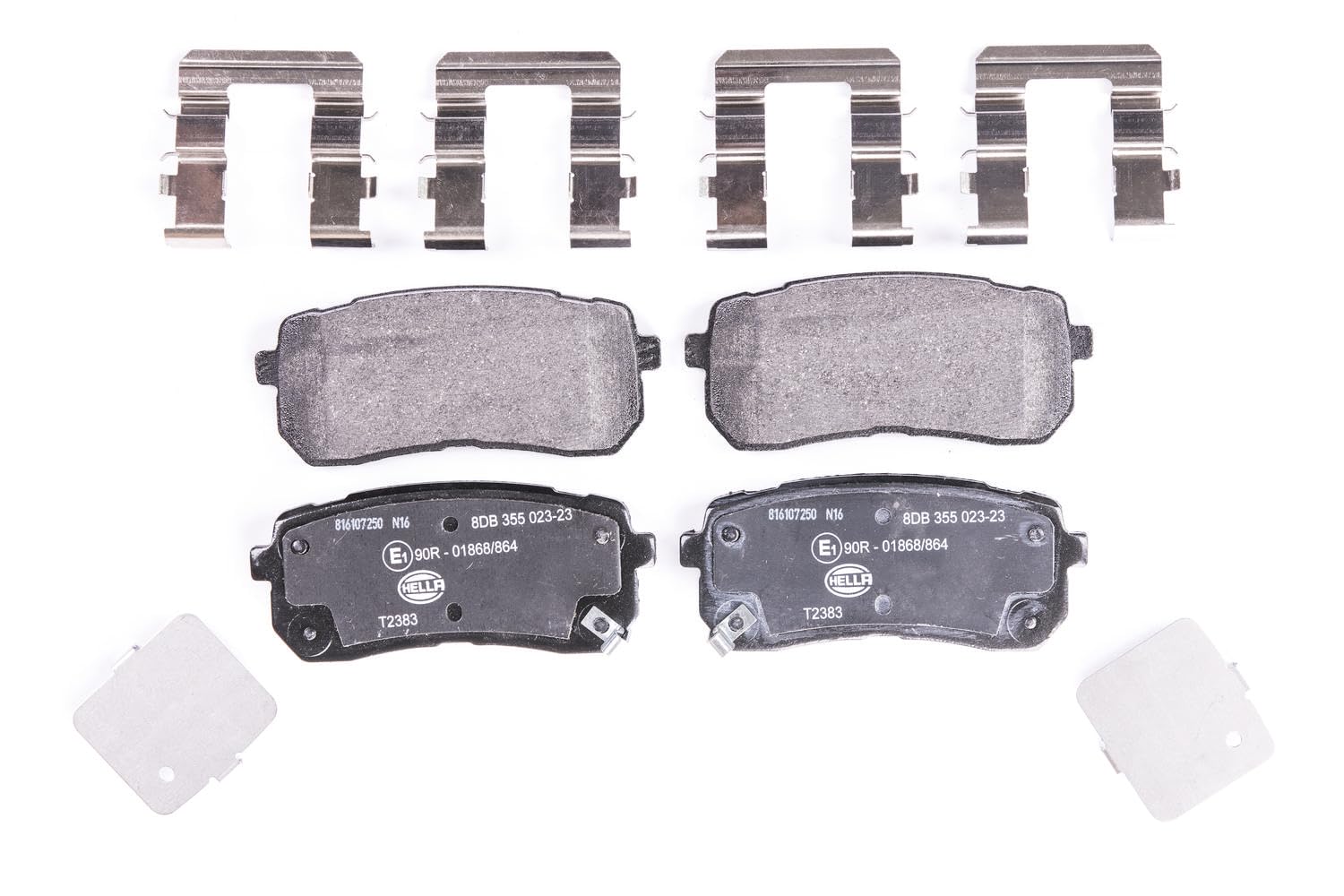 HELLA 8DB 355 023-231 Brake pad set - with acoustic wear warning - T2383 - for e.g. HYUNDAI / KIA
