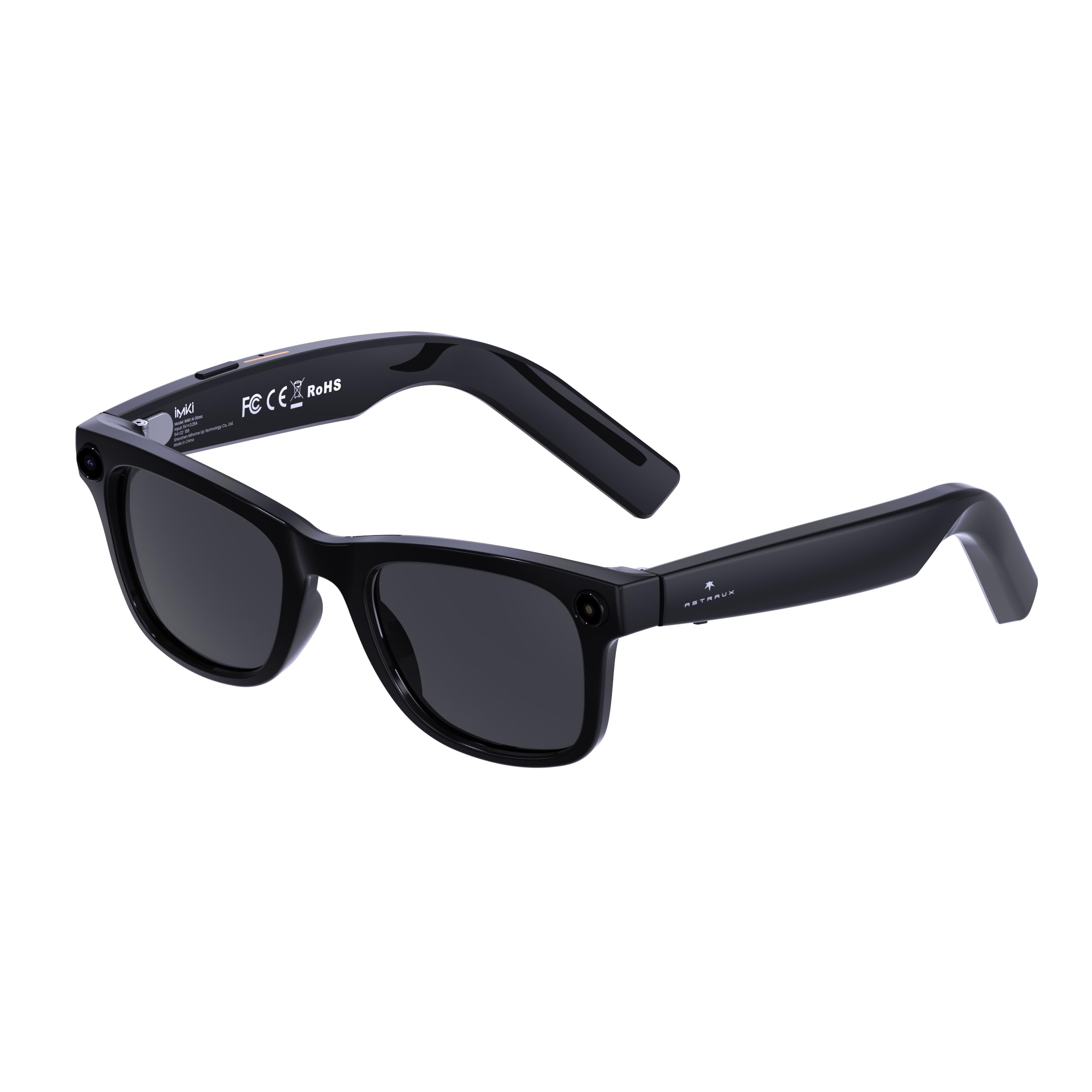 IMIKI MYVU Smart Glasses AR - Gafas AR con Pantalla microLED, función de traducción en Tiempo Real, GPS Integrado, teleprompter Integrado, Color Negro