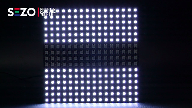Image of SEZO LED Matrix WS2812B RGB 5050SMD LED Screen Panel Individually Addressable16x16 256 Pixels Digital Flexible for Arduino Programmed Image Full Color Lighting DC5V