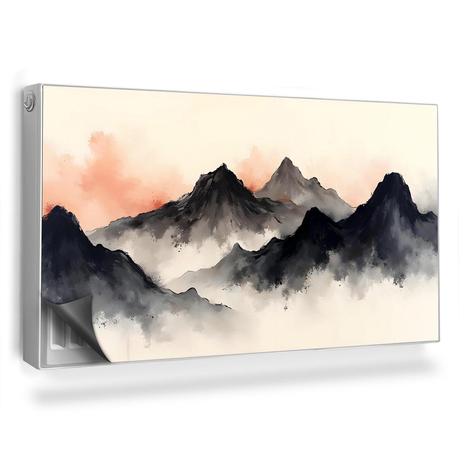 Cache radiateur 110x60 cm pour salon avec couverture magnétique paysage japonais