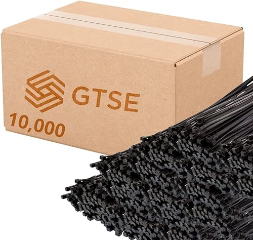 Miniatura 146 de GTSE - Paquete de 100 bridas con cremallera de 20.3 cm, color plateado/gris, 8.06 kg de resistencia, bridas de nailon grises resistentes a los rayos