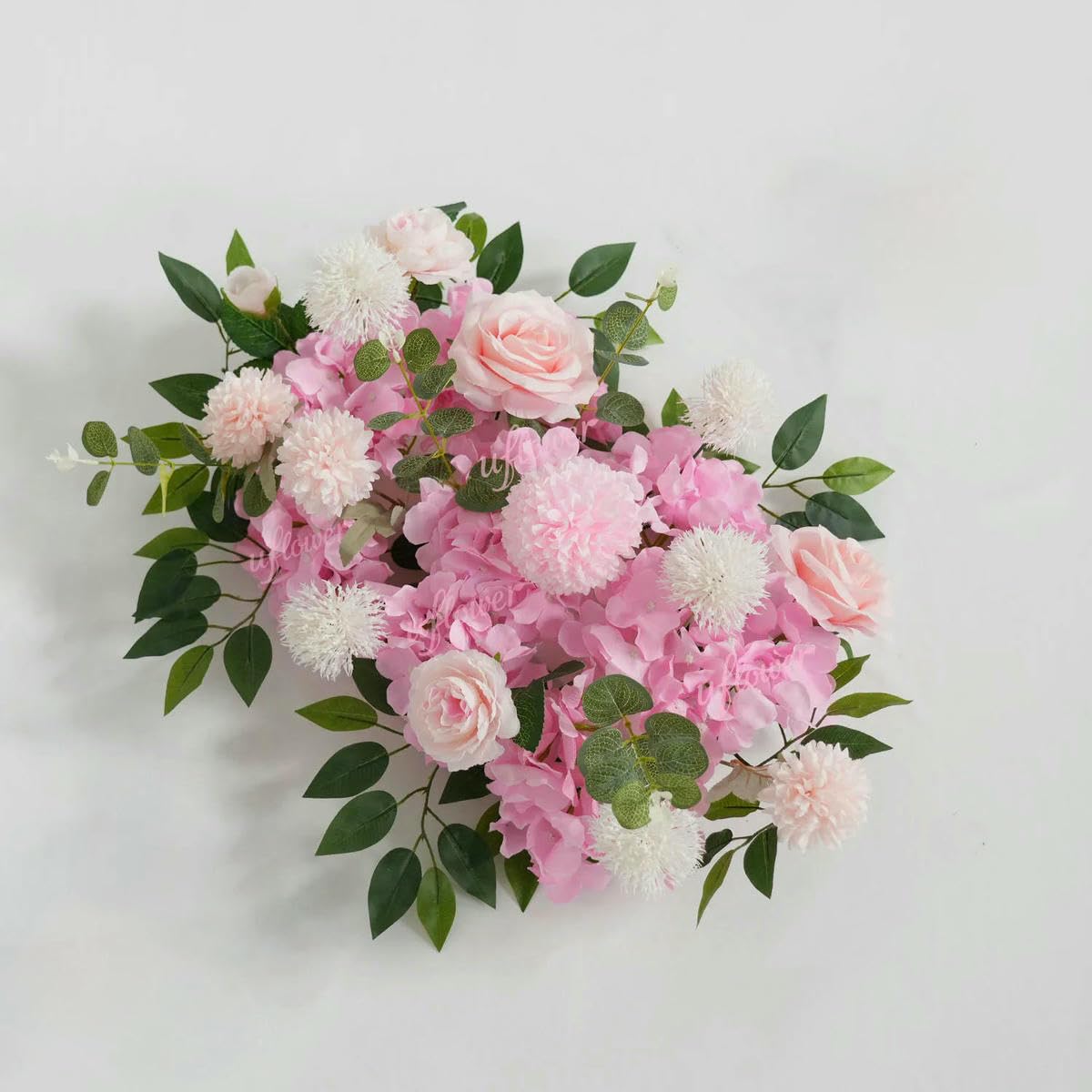 Ayhtud Pink-50Cm 100/50 Artificial Rose & Peony Wedding Arch Flowers Garland Table Centerpiece For Party Engagement Ceremony Backdrop-1