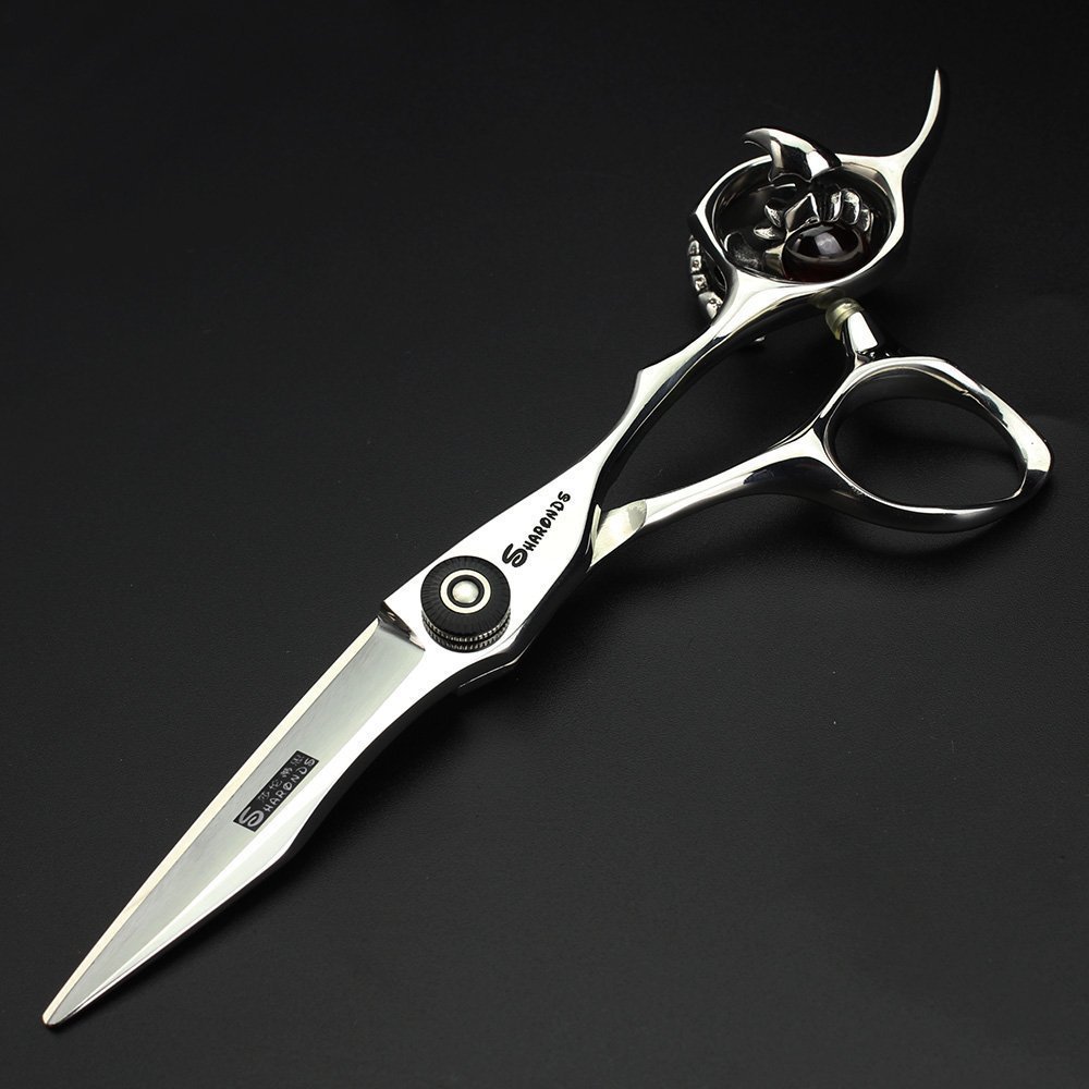 Japan 440 Steel Scissors Professional Hairdressing Scissors for Barber Thinning Hair Shears 5.5 inch(5.5 inch Flat Shear-AB) - Image 3