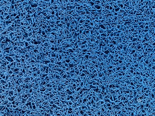 Image of TIB Cushion Noodle Mat for Home Entrance | Heavy Duty Anti-Slip Washable PVC Floor Mat for Bathroom, Kitchen, Bedroom & Office | Water Absorbent Indoor Outdoor Door Mat,Blue,4x17 Feet