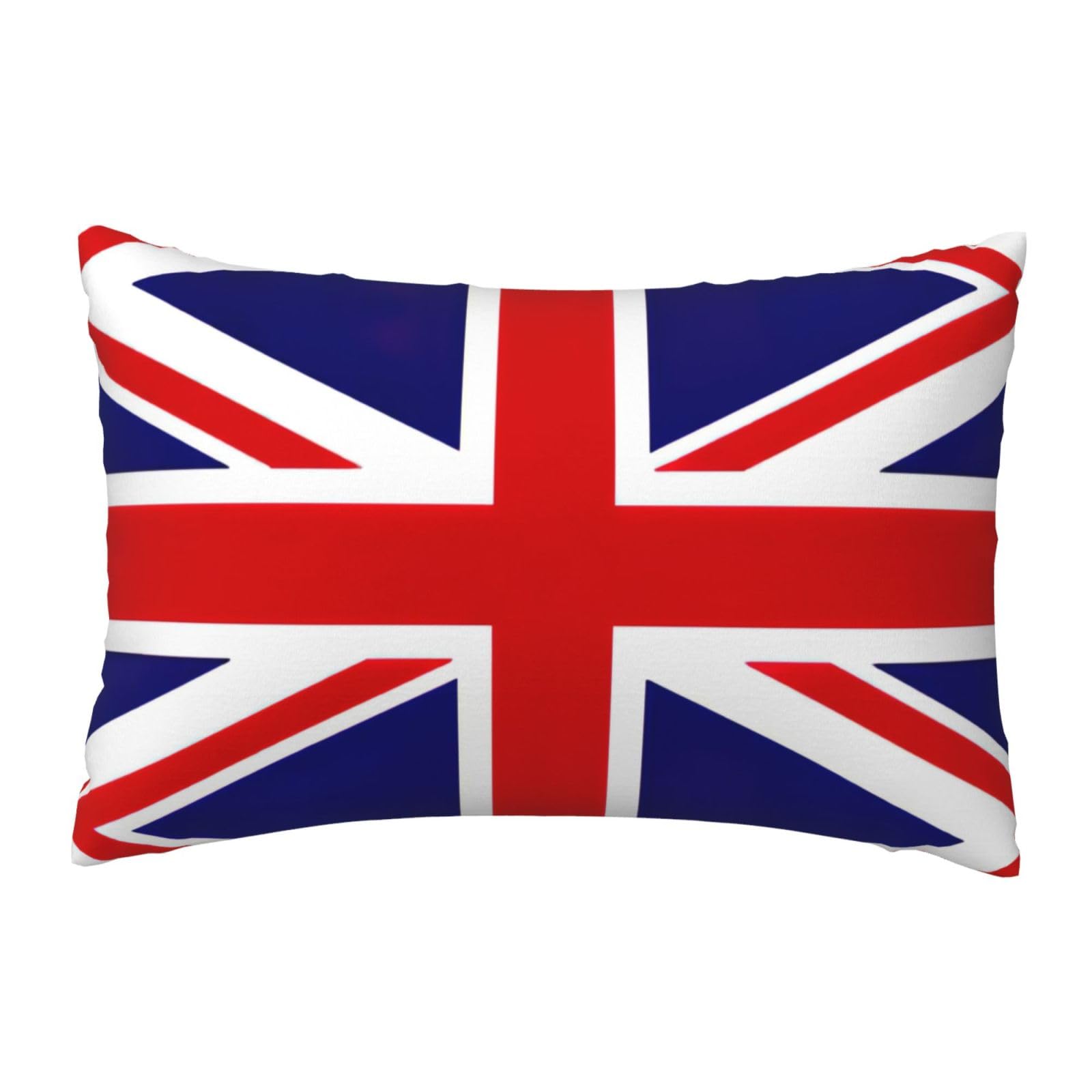 Bkdogkt Women's Black Uk Flag Print 12X18in Throw Pillow Covers Cushion Pillows For Couch Bed All Seasons Home Decor