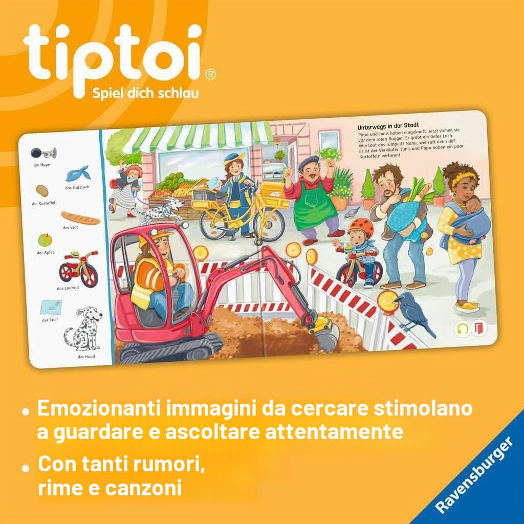 Ravensburger Tiptoi Starter Set 00112: Libro con Penna e Illustrato Search And Discover My World - Giochi educativi per Bambini dai 2 Anni - Giocattoli a Partire dai 2 Anni