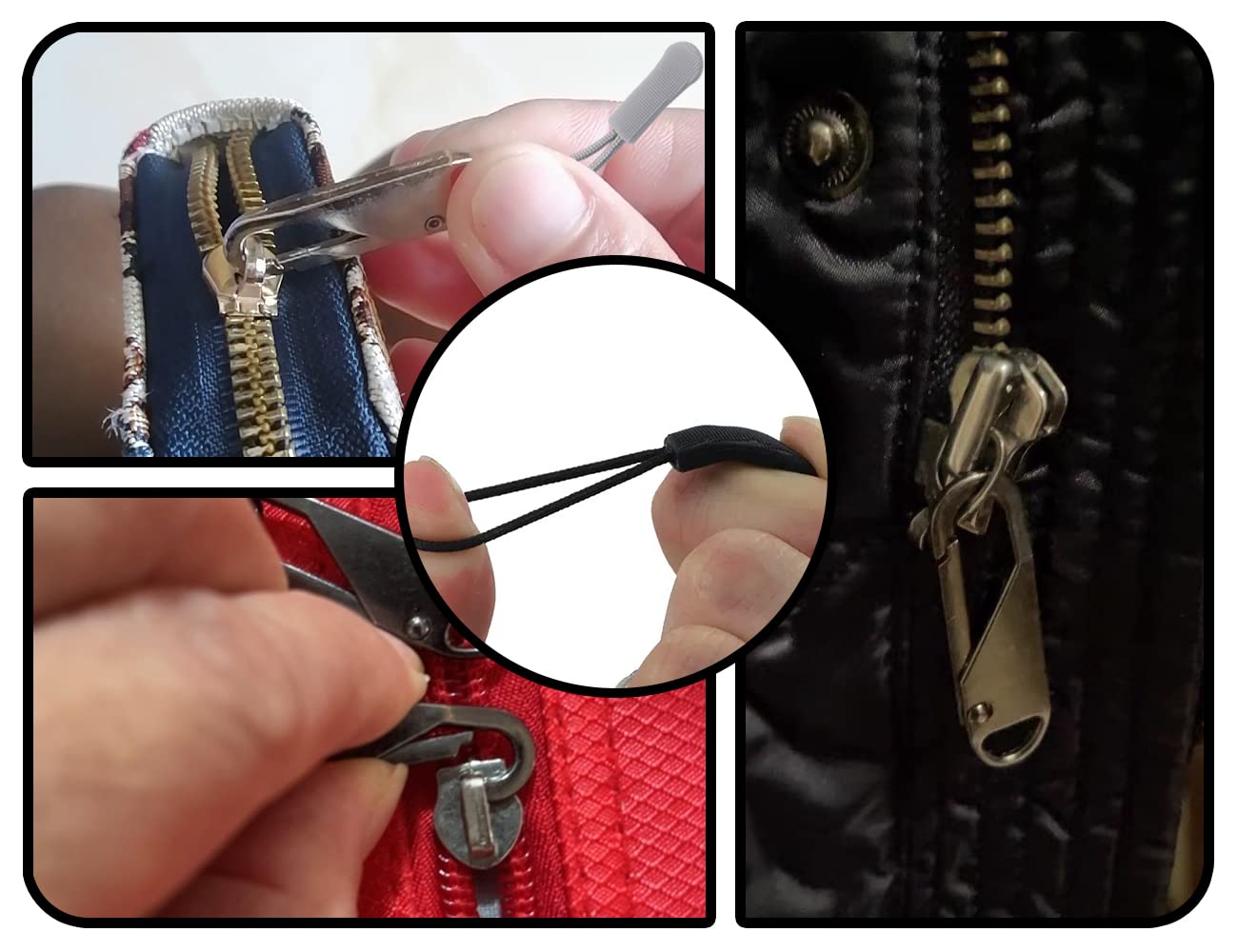 SHUNCHG 12 Pièces Détachées Fermeture à Glissière Amovible