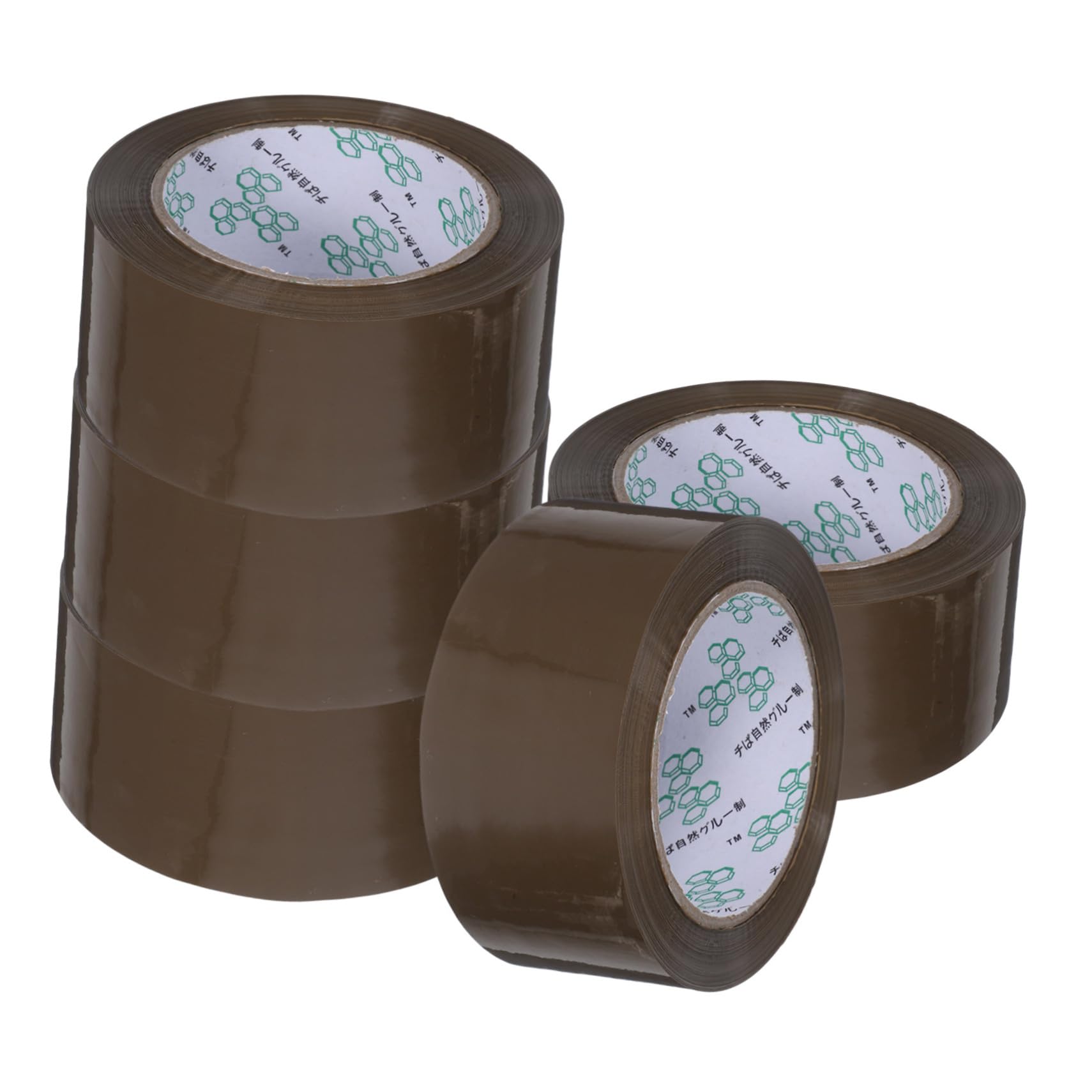 Packband 5 Rollen Bopp Braun Hochleistungs Verpackungsband | Sicheres Verschließen, Starke Haftung, Geeignet für Industrie und Zuhause