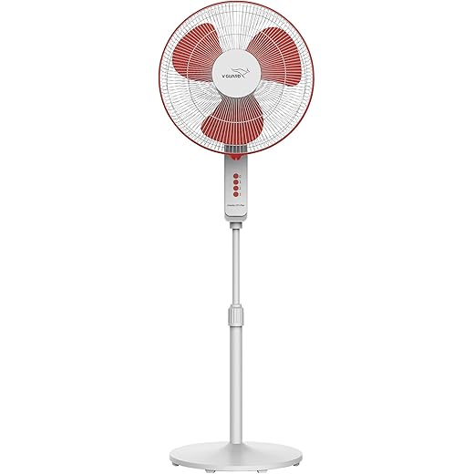 V Guard Finesta STS PLUS 16 Pedestal Fan White and Red
