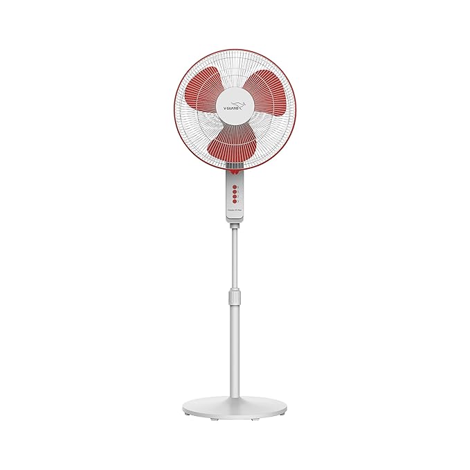 V-Guard Finesta STS PLUS 16 Pedestal Fan (White and Red)