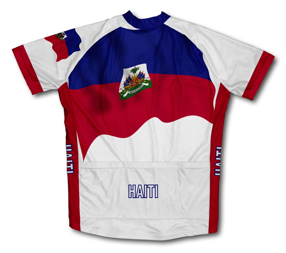 ScudoPro Haiti Flag Short Sleeve Cycling Jersey for Women - Size 3XL