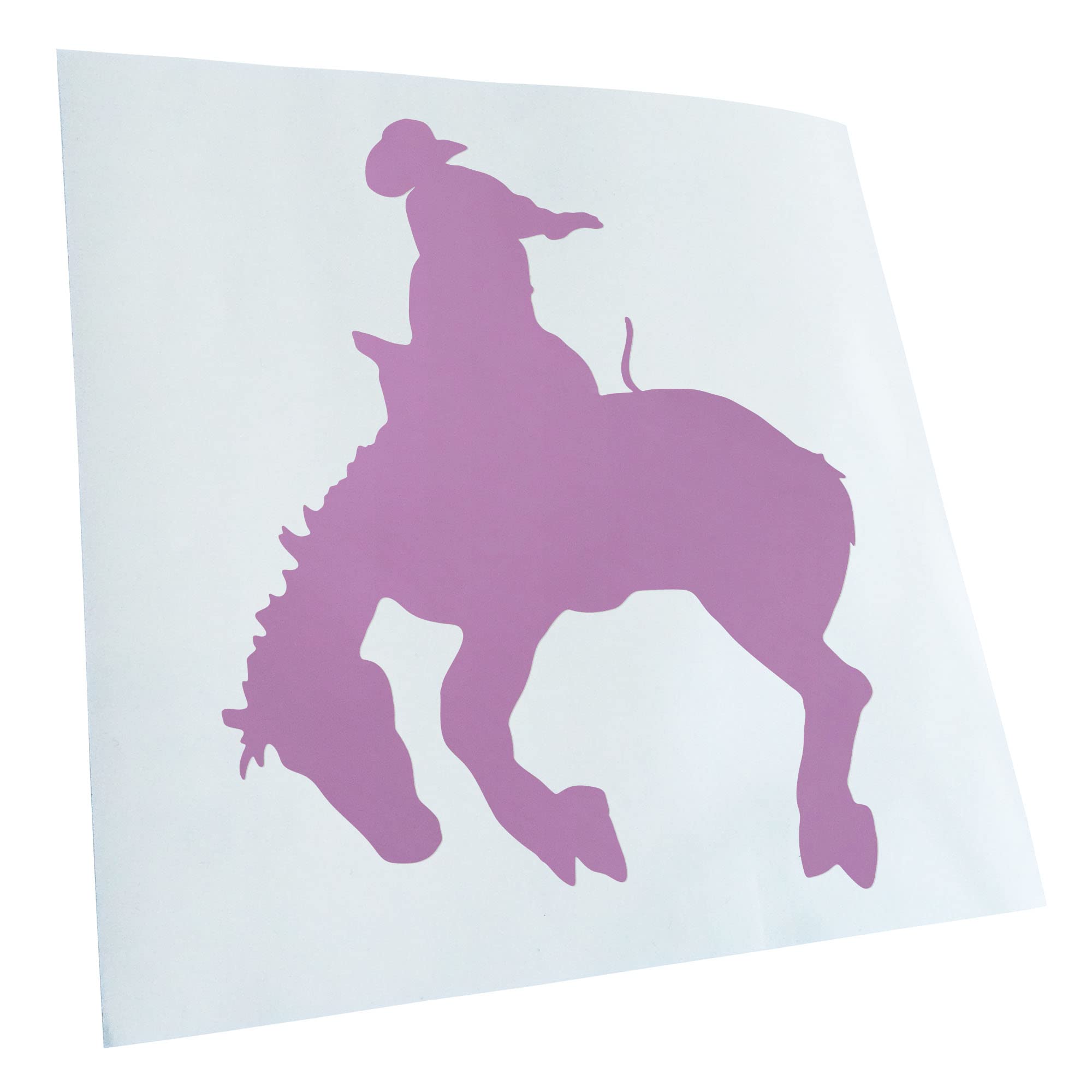 Kiwistar - Car Sticker - Lilac - 40 x 33 cm Cowboy with Horse Rodeo 2 Stickers for Car, Laptop, Bicycle, Truck, Motorcycle Multi-Coloured JDM Decal Racing