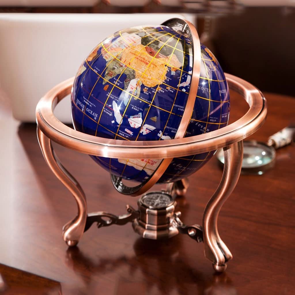 Amazon.co.jp: ジェムストーン地球儀スタンド付き高さ9.4インチ高さ5.9