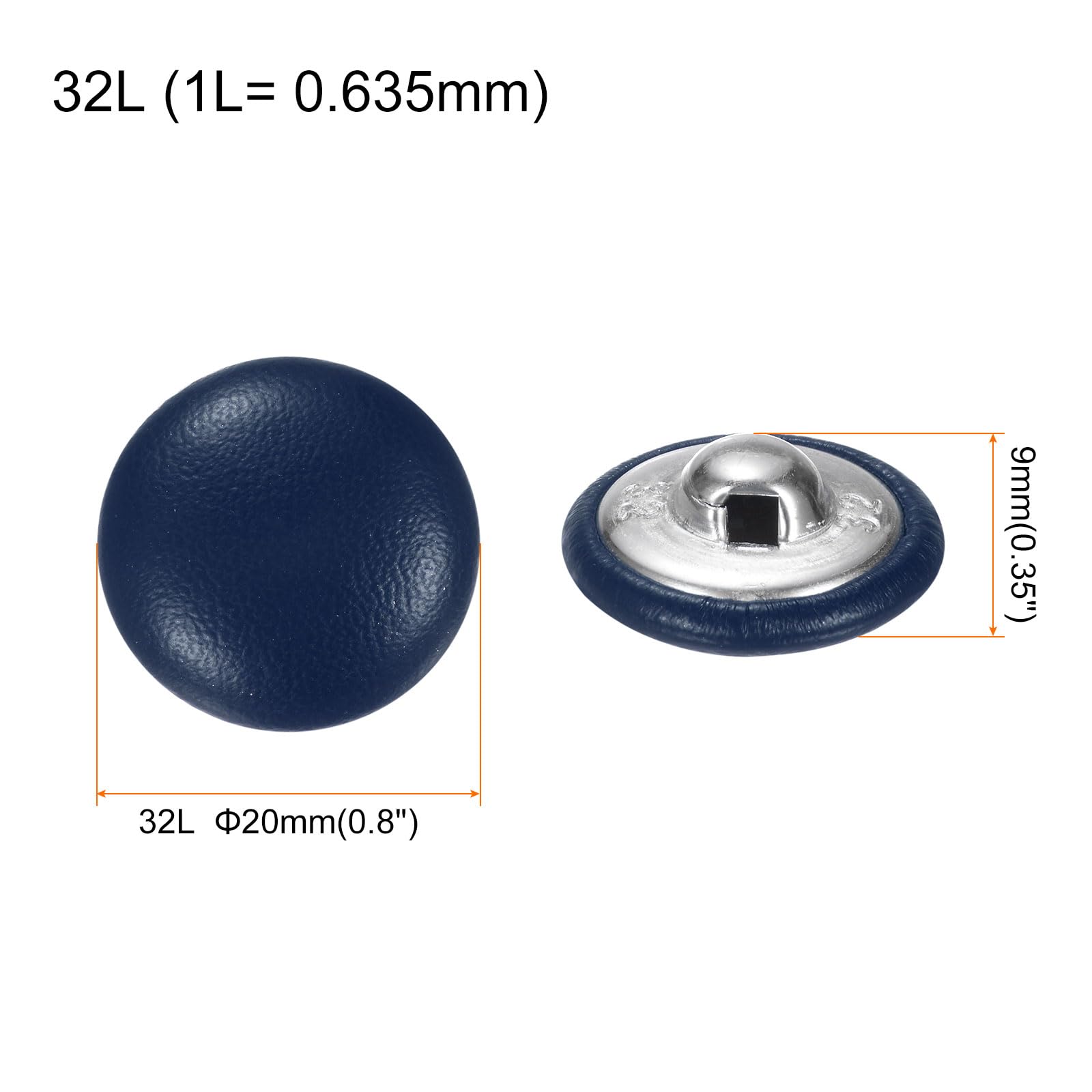 QUARKZMAN 10pz 32L Bottoni Rotondi Cucire Metallo con Disegno