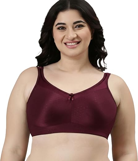 Enamor Hidden X-Frame and Smoothening Women's Full Support Everyday Bra - Jiggle Control, Non Padded, Wirefree, Full Cover...
