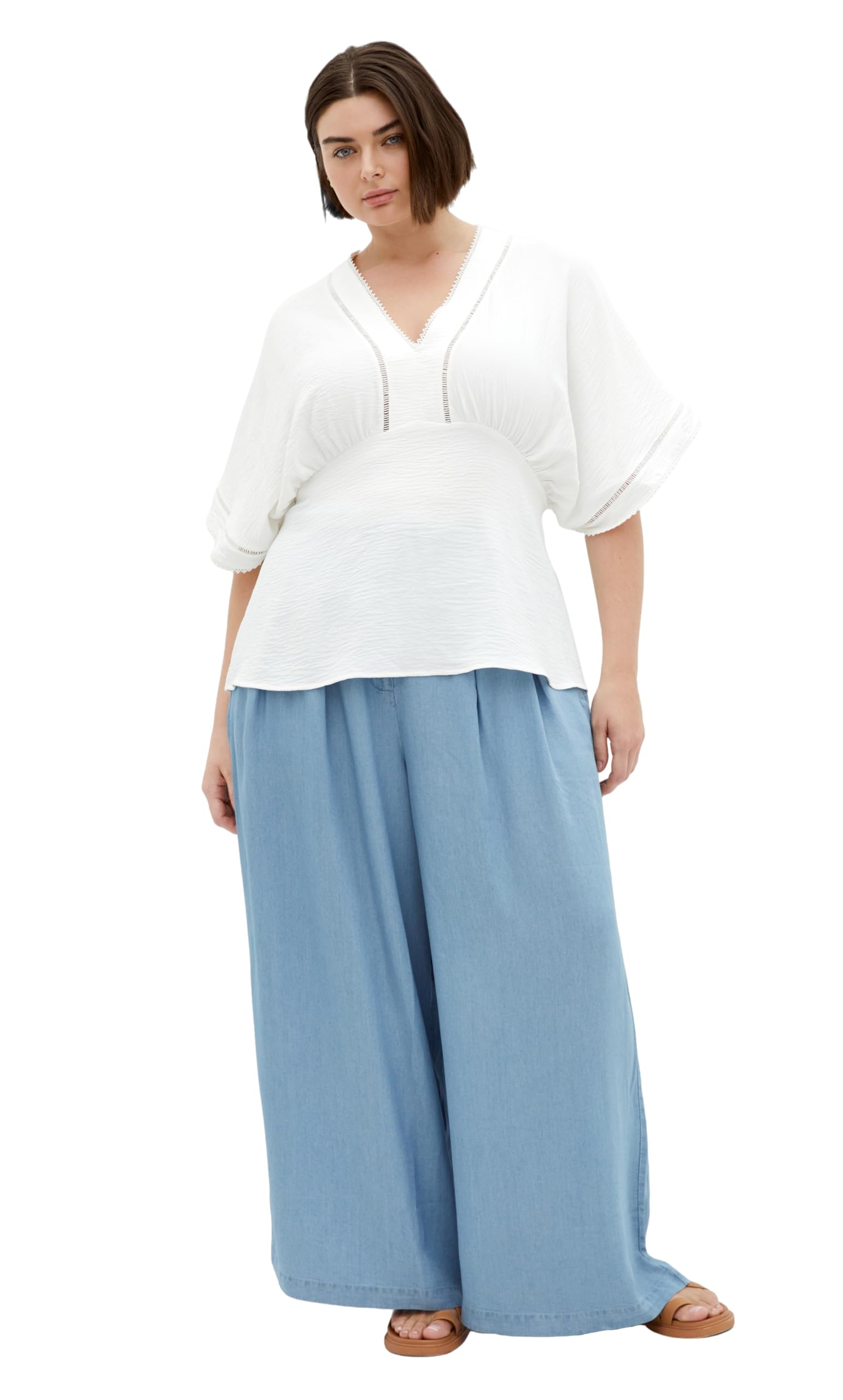 City Chic Women's Ivory Plus Size Top - Island Sun
