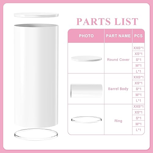 Miniatura 4 de Wokceer Soportes de pedestal cilíndrico para fiesta, 5 unidades, mesas cilíndricas grandes para fiestas, exhibición de pedestal, pilares de zócalo