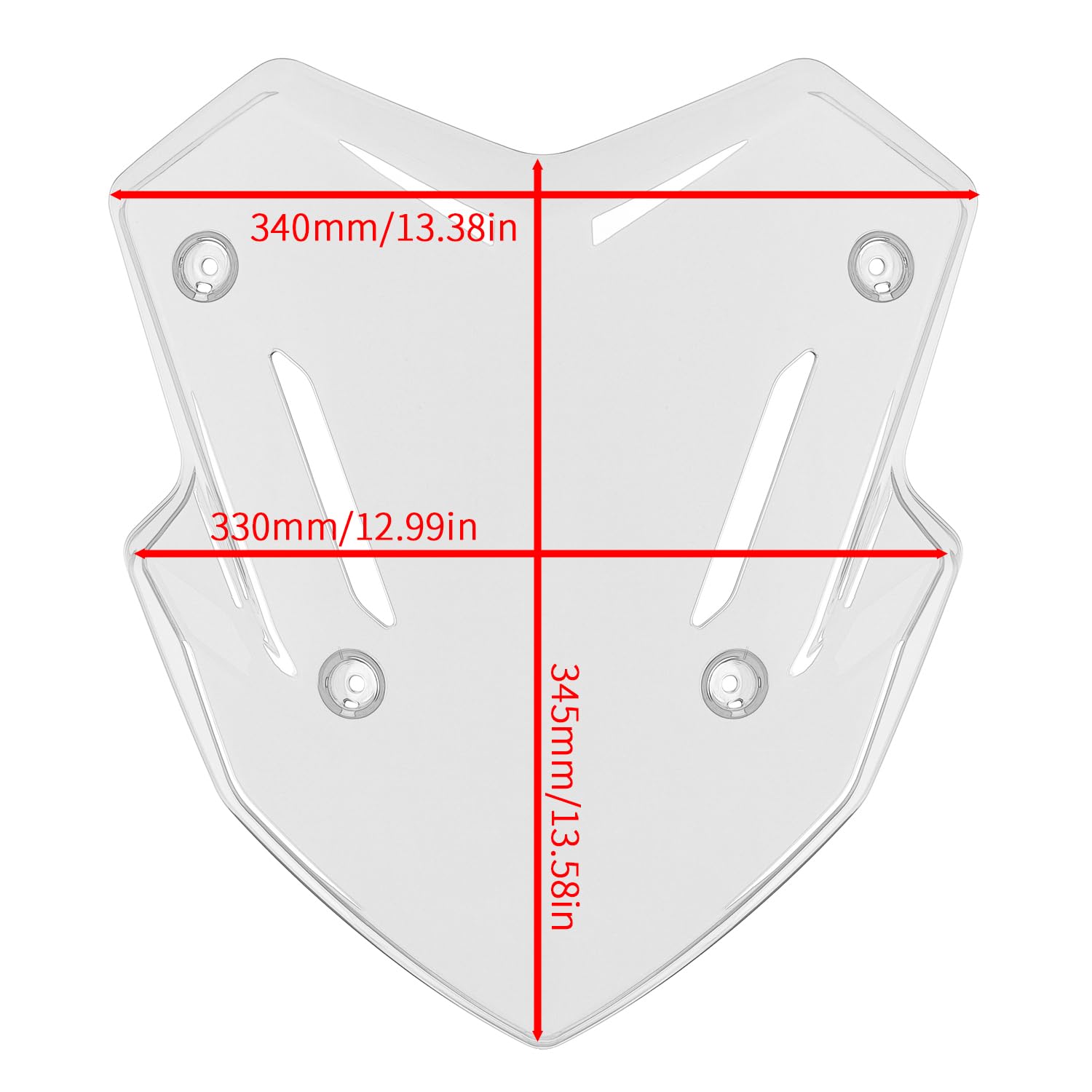 Deflector de viento para motocicleta XMAX300 2025 2026 Xmax 300 delantero viento escudo protector de parabrisas deflector (negro)