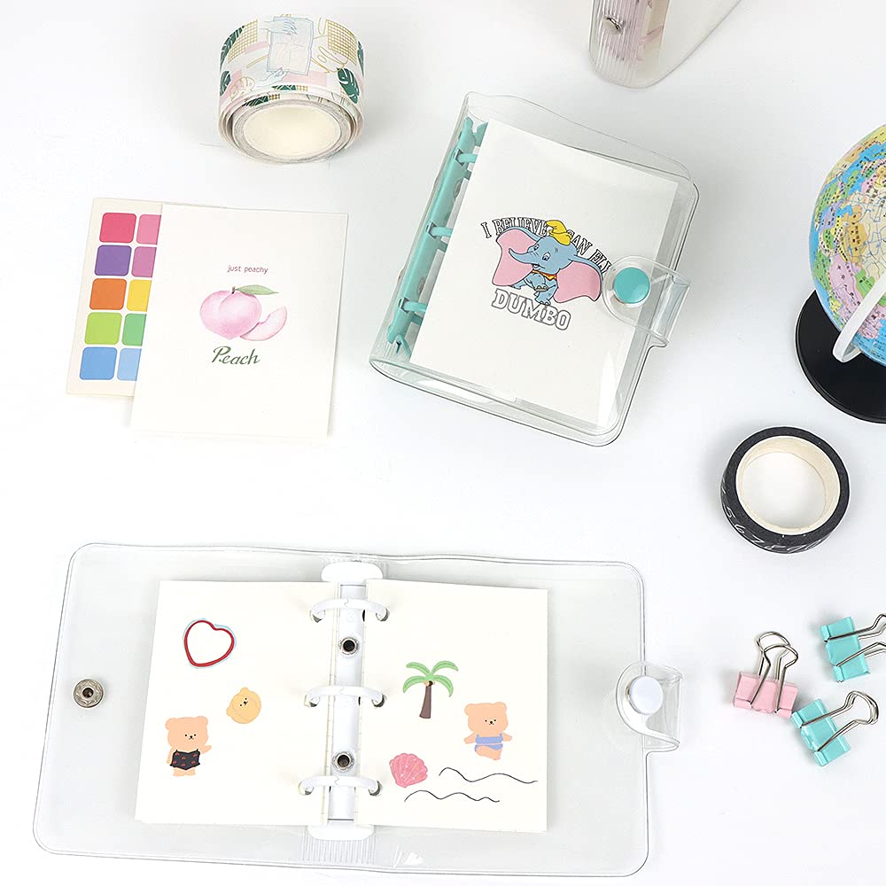 ミニクリアPVCバインダーカバー ミントグリーン ラウンドリングバインダー Amazon | ミニクリアPVCバインダーカバー ミントグリーン