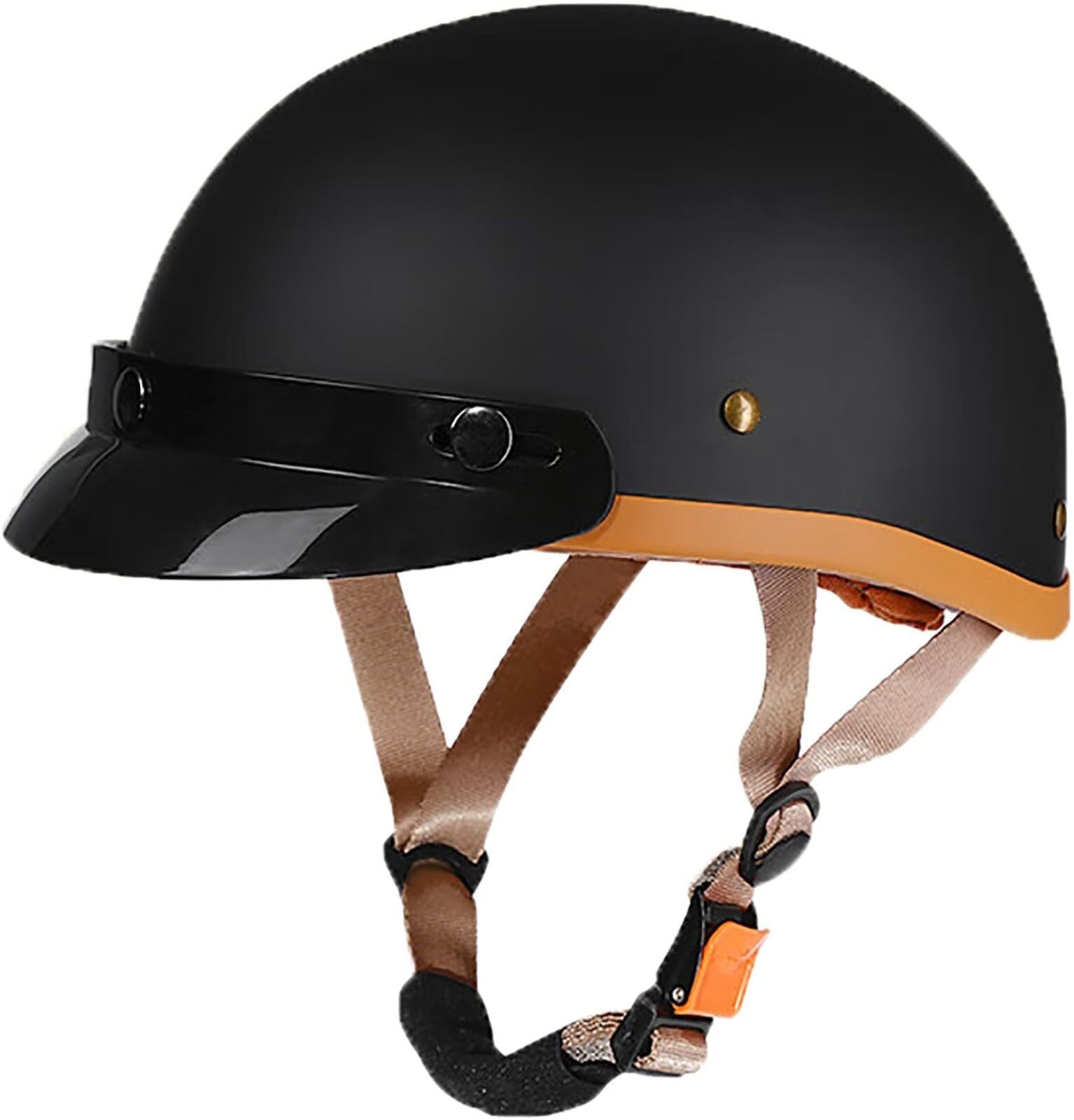 Casque jet bol vintage homologué ECE DOT taille XL pour scooter et chopper retro