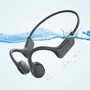 S800 Bone Conduction Headphones,IPX8 Waterproof Swimming Headphone with Built-in 32G TF Card,Open-Ear Wireless Bluetooth5.3 with Noise-Cancelling Mic, 10H Playtime for Running,Swimming. (Black) asin的图片