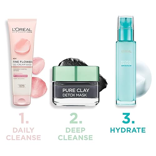 Miniatura 6 de L'Oreal Paris Hydra Genius - Hidratante líquido de aloe con ácido hialurónico para pieles normales a mixtas, 2.4 fl oz