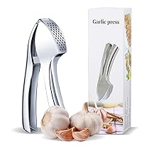 XIKAYA Schiaccia aglio di alta qualità, Spremi aglio robusta e durevole, Pressa aglio facile da pulire, Può facilmente tritare aglio, Zenzero, Patate(Specchio luminoso addensato)
