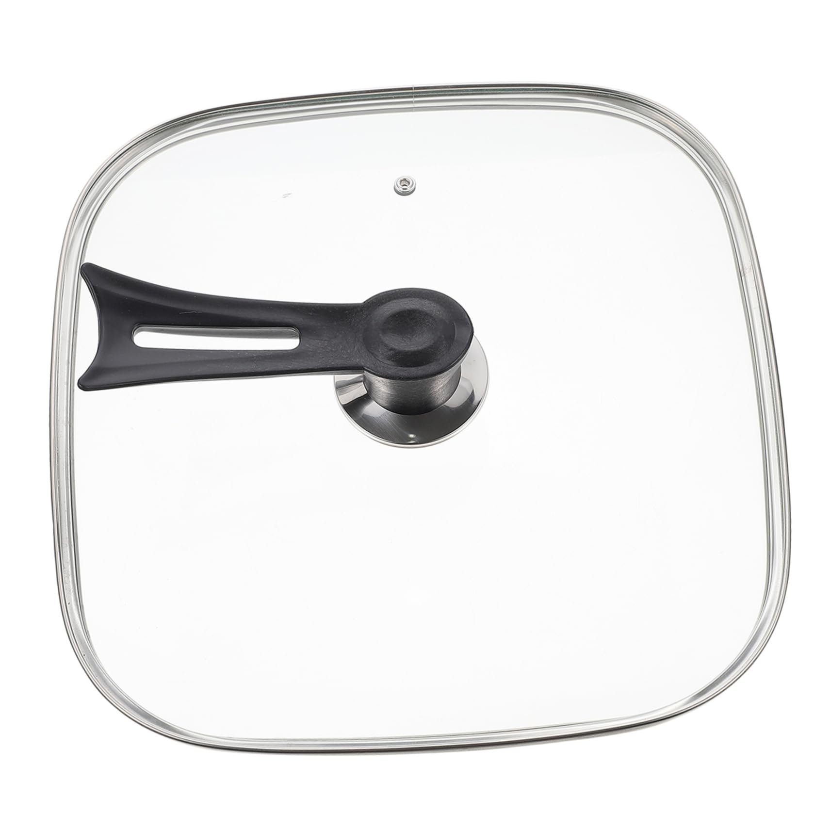 Multifunktionaler Topfdeckel mit Griff aus Glas und Edelstahl