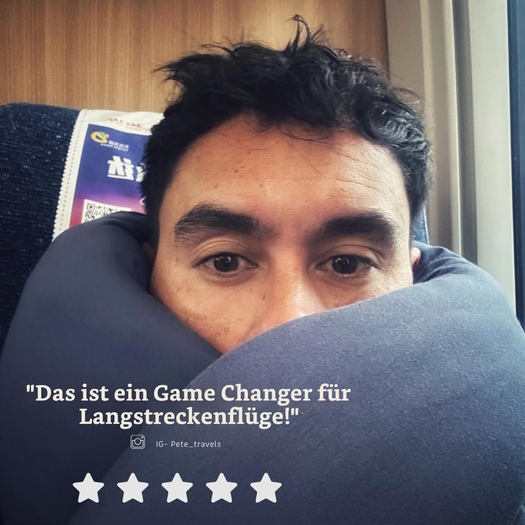 Reisekissen - 2-in-1 Wahrscheinlich das vielseitigste Kissen der Welt! Ultra weich & atmungsaktiv 100% Bambus-Viskose Luxusmaterial | Nackenkissen für Reisen | Reisekissen für Flugzeug