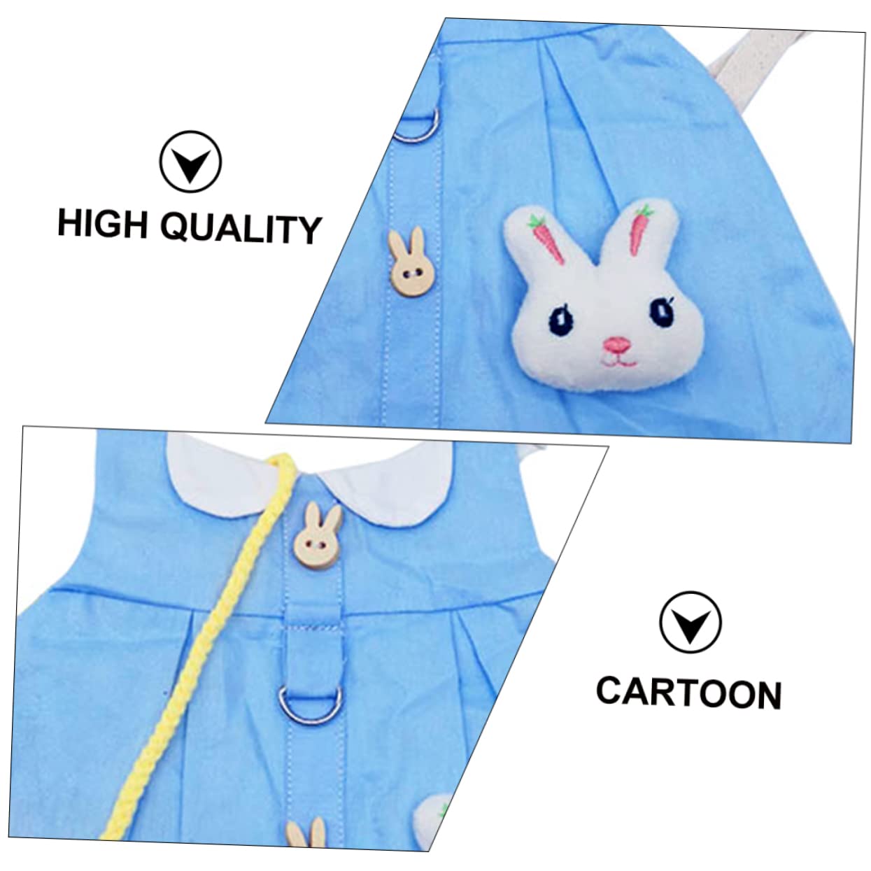 Housoutil 2sets Costumi Per Coniglietto Con Pettorina e Guinzaglio Abbigliamento Per Animali Domestici Adatto Per Festa e Uso Quotidiano Design Unico e Comodo Per Passeggiate All Aperto