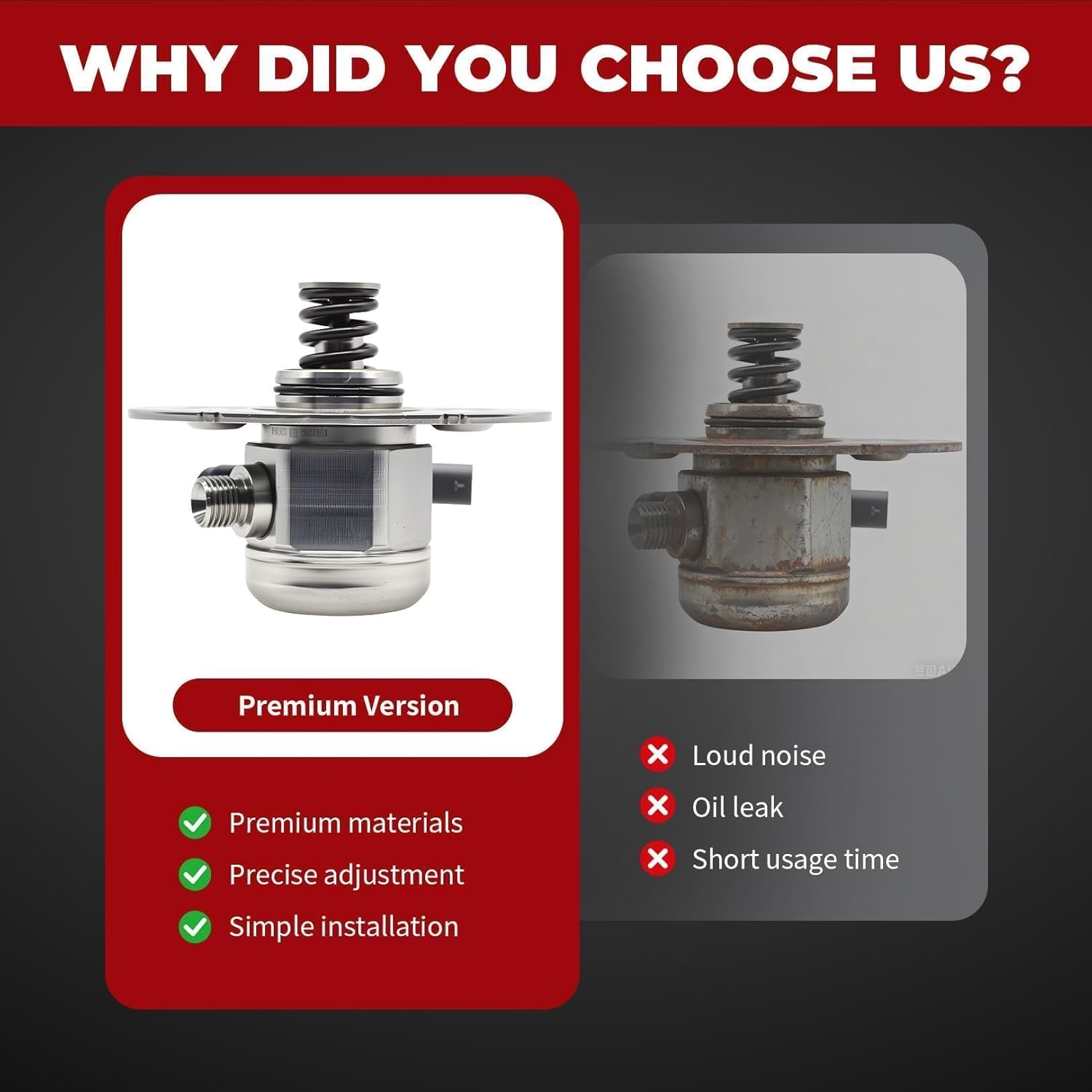 13518604229 High Pressure Fuel Pump Compatible with 228i 320i 328i 428i 528i X1 X3 X4 Z4 328i GT xDrive 428i GT xDrive 2.0L L4 2012-2018 Replace HM10074 0261520281 (Premium Version)