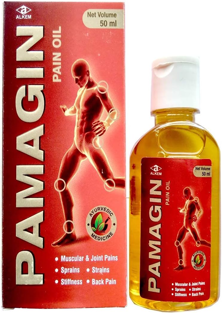 LifeCare Alkem Pamagin ayurvedic Pain oil for Muscle & Joint pains, No side effects & safe to use 50ml ( Pack of 2)