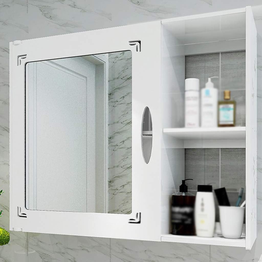 Bathroom cabinets Wall Mounted Bathroom Cabinet,Multipurpose Medicine Storage Organizer with Single Mirror Door,Spacesaver,for Kitchen Toilet Bathroom. (Brown 46x55cm)