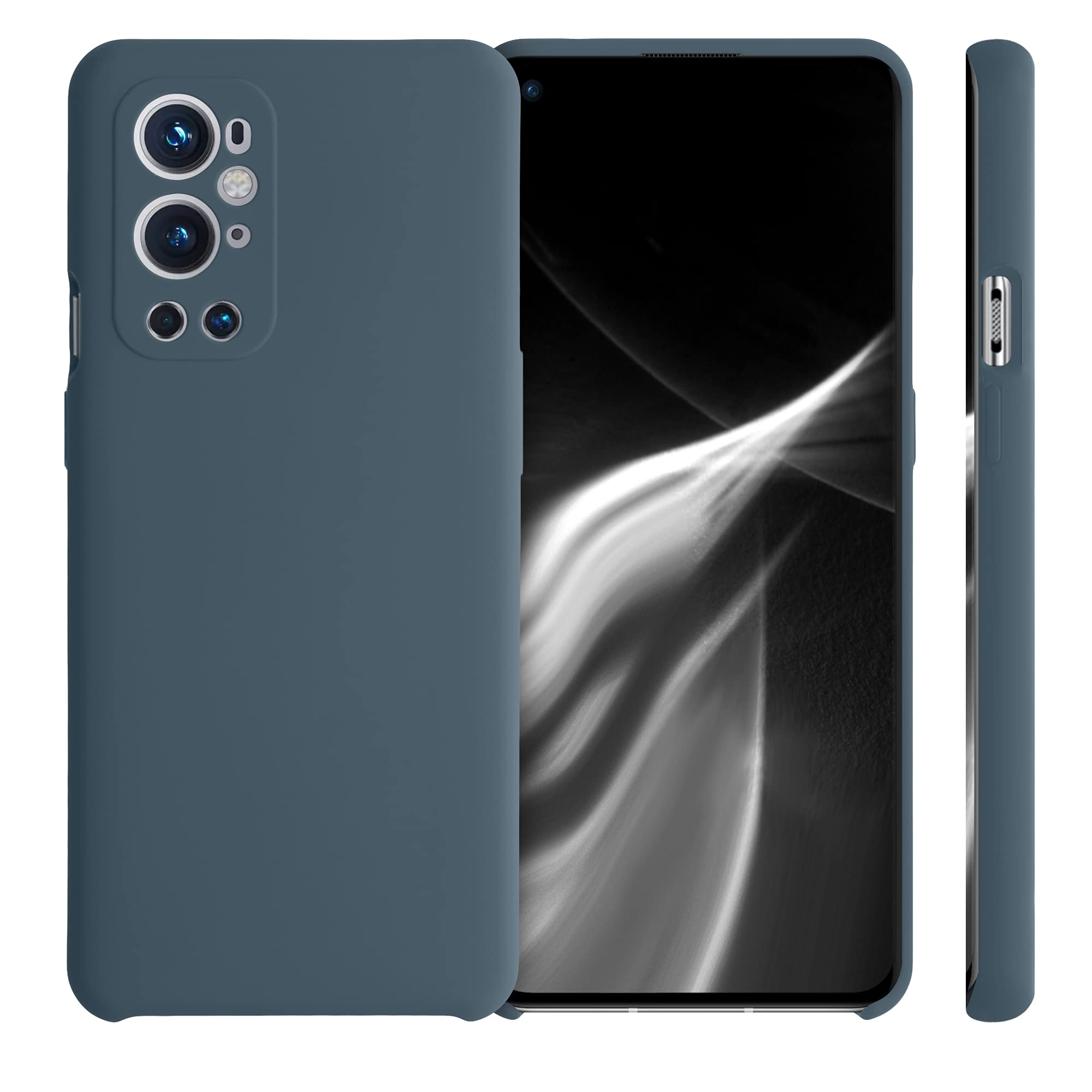 kwmobile Cover per OnePlus Nord 2T 5G Custodia - Back Case per Smartphone in Silicone TPU - Protezione Gommata - ardesia scuro