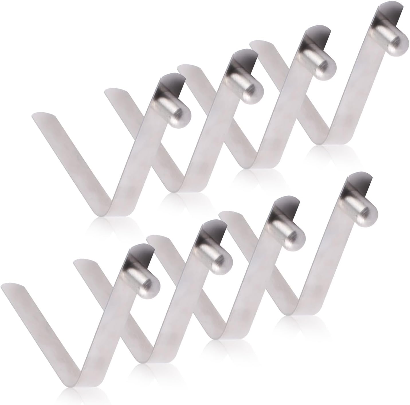 INCREWAY Tent Pole Clips, 6mm Kayak Paddle Spring Snap Clips, 8Pcs Stainless Steel Tent Pole Push Button Spring Clips for Camping Kayak Paddle Tent Pole