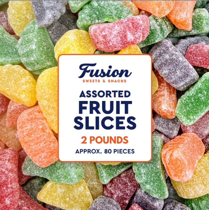 Dulces de gelatina con frutas surtidas 2 libras miniatura 1