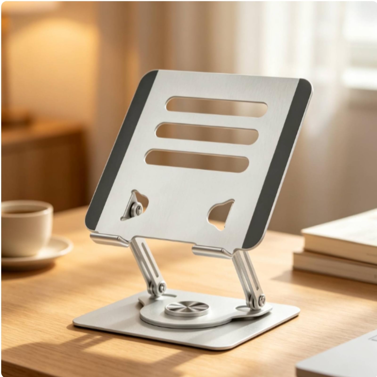 predolo Supporto Girevole a 360° Pieghevole per Studenti, Ufficio, Grigio, style to 1