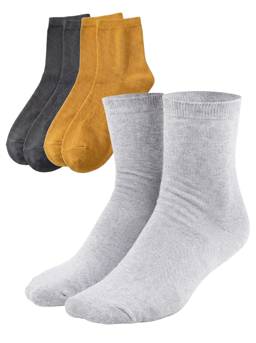 MILENA Calcetines Mujer Algodón Transpirables y Suaves Pack de 3 Pares Sin Costuras Cómodos y Elegantes para Uso Diario Regalo Mujer Talla Única — view 12