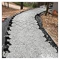 Garden Gravel Grid Stabilizer, Walkway/Driveway 2 Inch High Geocell Grid Scalable, Heavy Duty Ground Grid Paver for Patio Path Grass Rocks Filling (Color : W x L, Size : 4x7 m/13x23 ft)
