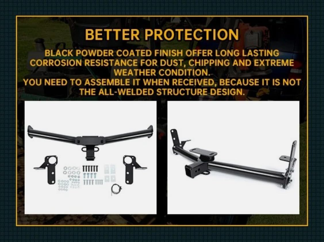 Trailer Hitch Receiver 2" Class 3 Equinox Terrain Vue Torrent 02-17 05 06 10, Replacement for Chevrolet OEM