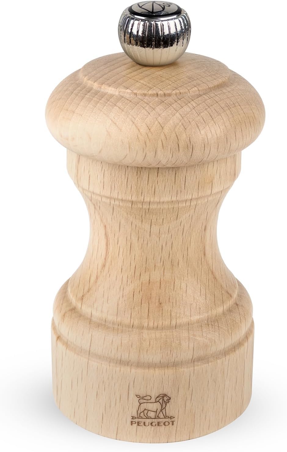 Peugeot Natural - Bistro 10 Cm Pepper Mill - Classic Grind System - Made With Pefc Certified Wood - Lifetime Guaranteed Mechanism - Made In France - Colour