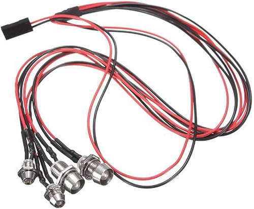 Miniatura 3 de 2 unids Little 4 LED RC Car Light Faros Kit de luz trasera para Traxxas Slash 4X4 2WD Rustler VXL 4Tec 2.0 Arrma HSP Tamiya Redcat RC4WD Axial SCX10