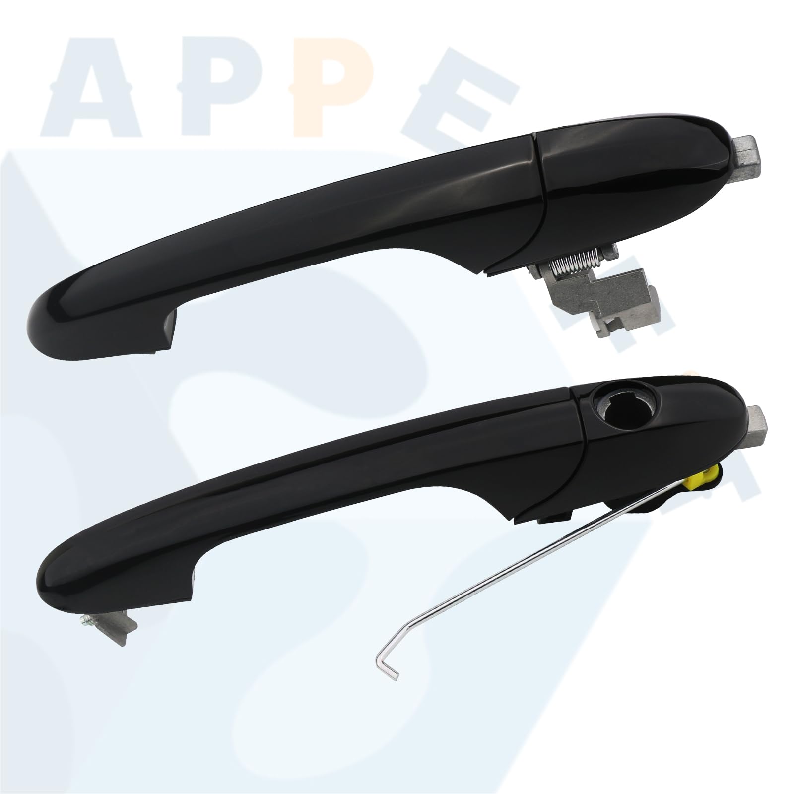 APPERFiT Exterior Door Handles with Key Hole Black for Left Driver