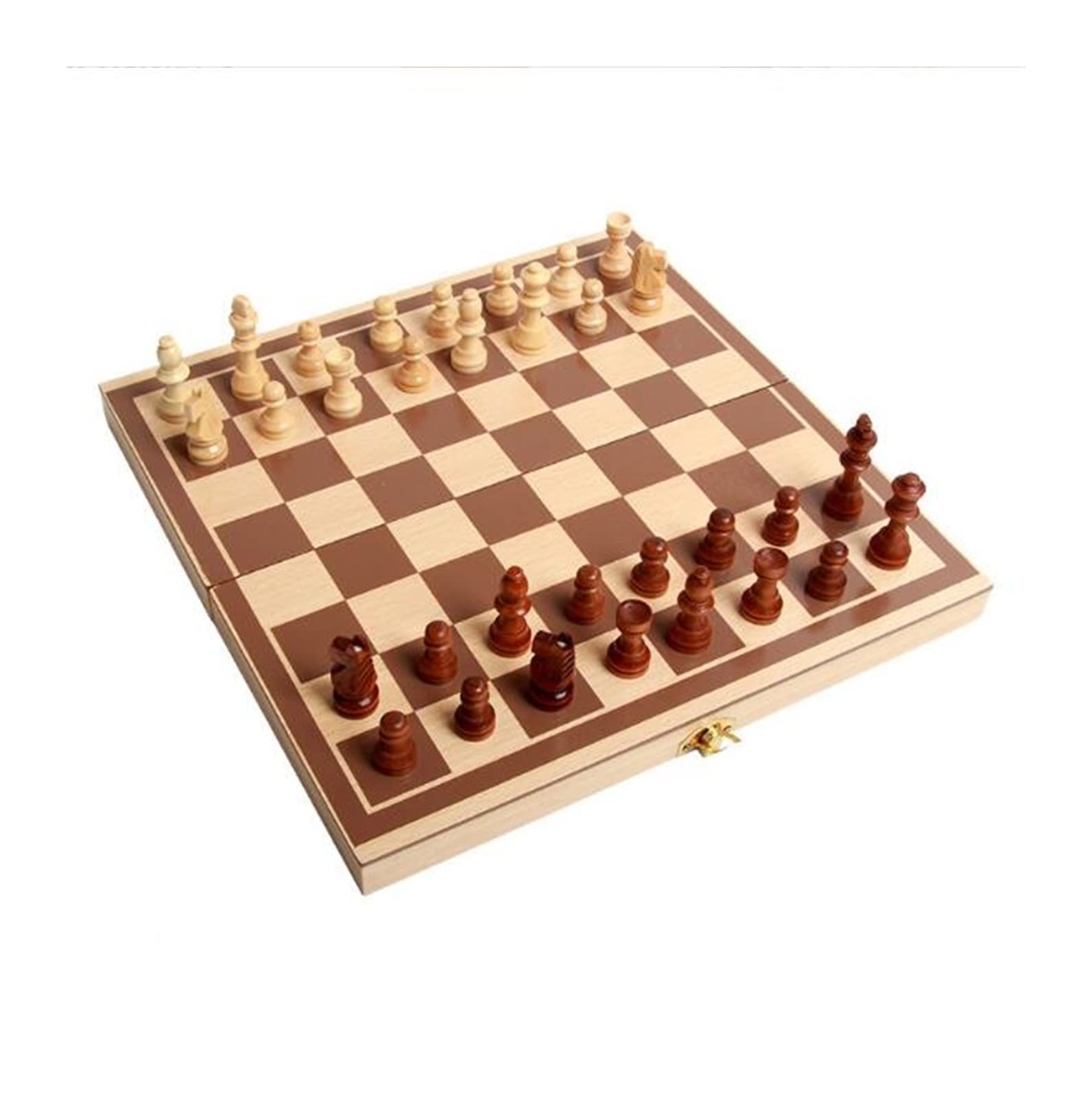 Chess Board Set Board Game Chess Set 11.4x11.4in Folding Wooden
