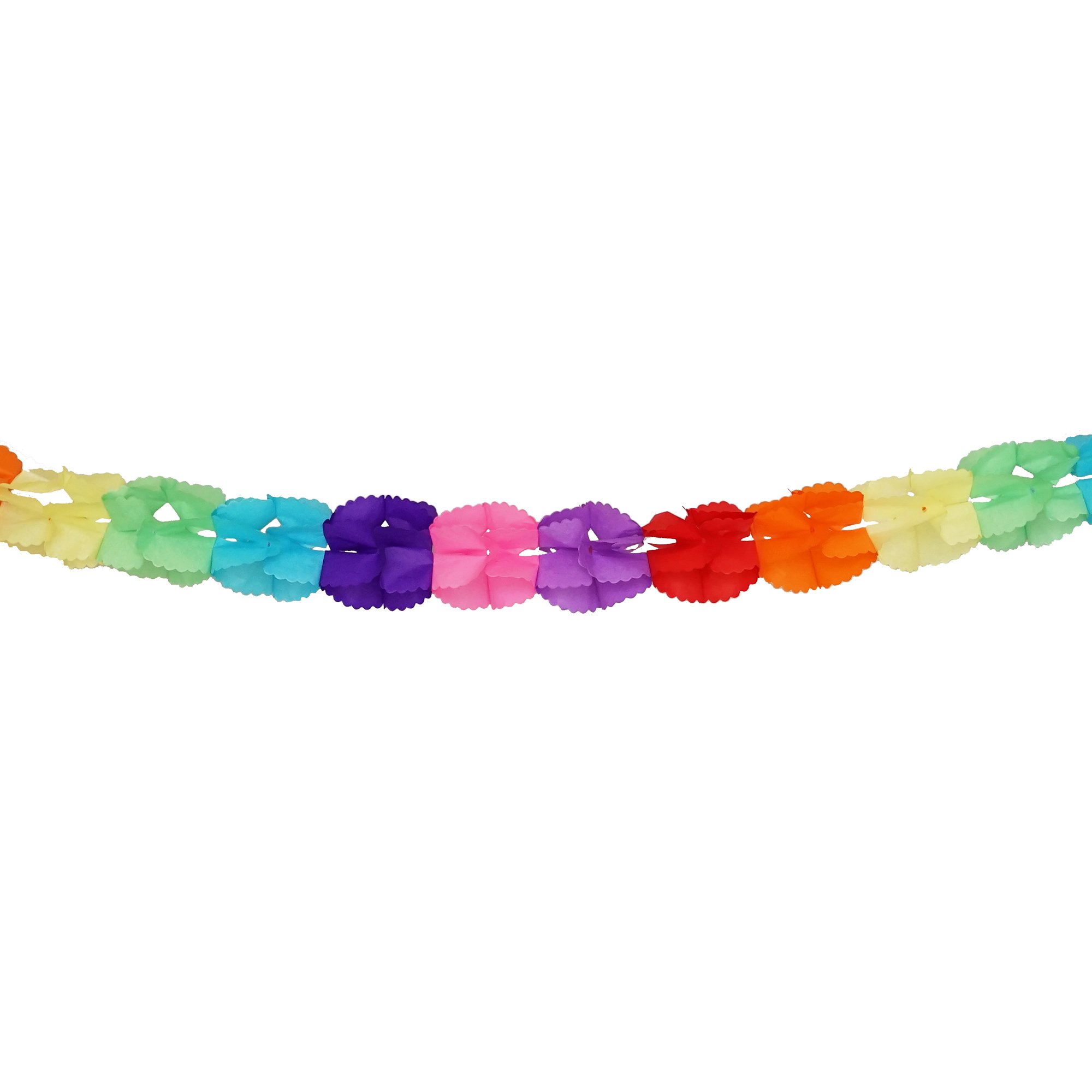 Rainbow Paper Garland - 12 Ft Long by New Paradise