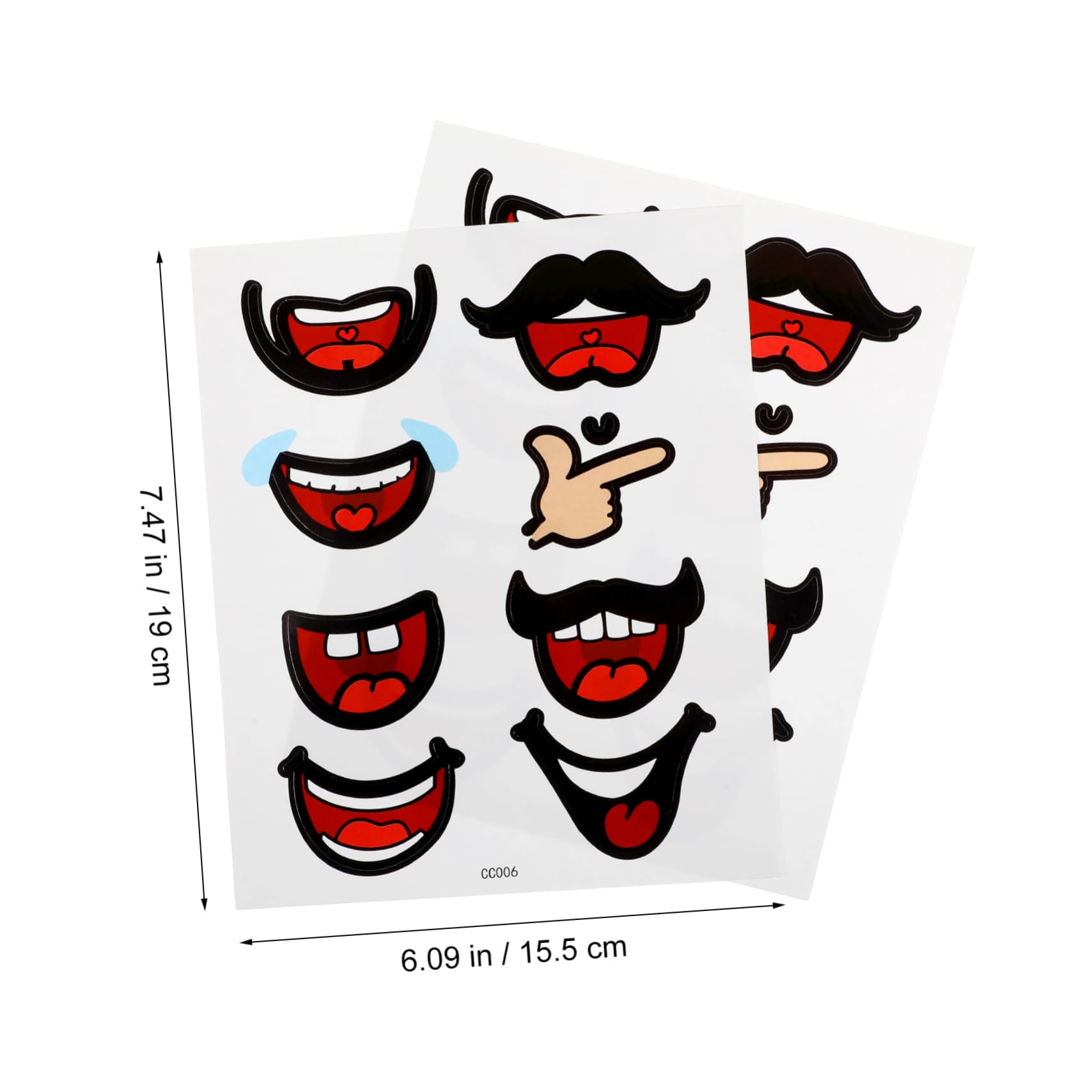 DOITOOL 5 Series Pegatinas De Boca Para Manualidades Diy De Stickers Autoadhesivos Para Animación Y Scrapbooking Accesorios Para Decorar Y Tarjetas 10 Hojas*5