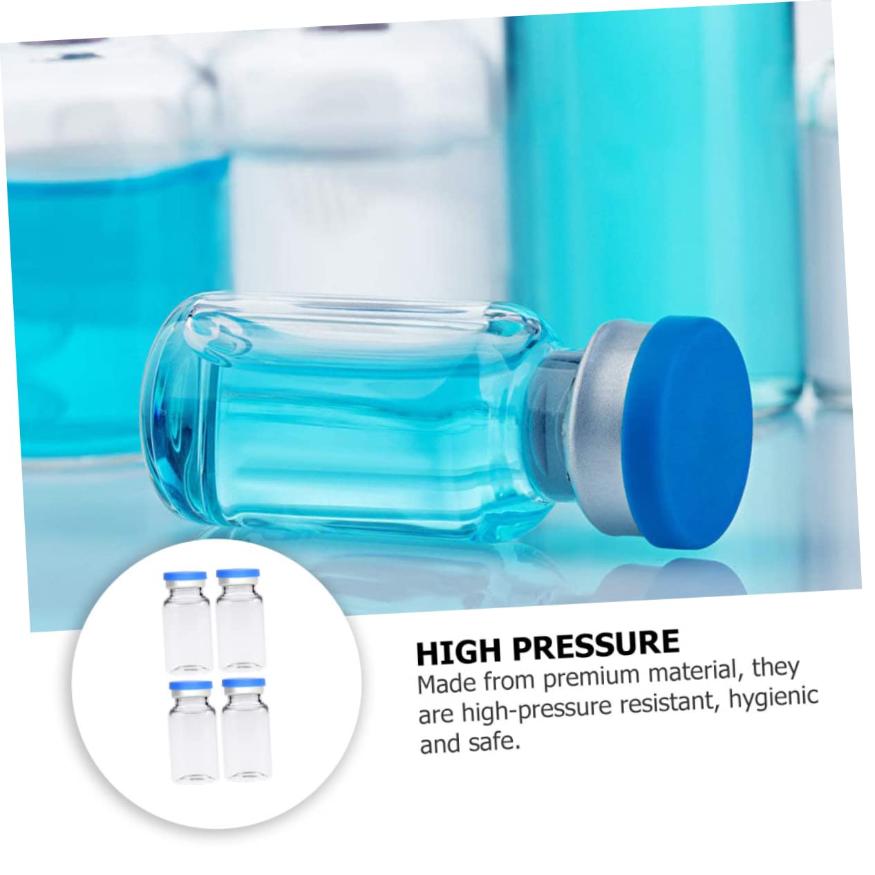 FUNOMOCYA 30-Piece 10ml Glass Vials Medicine Bottles with Threaded Caps Airtight for Cosmetics Lab Experiments