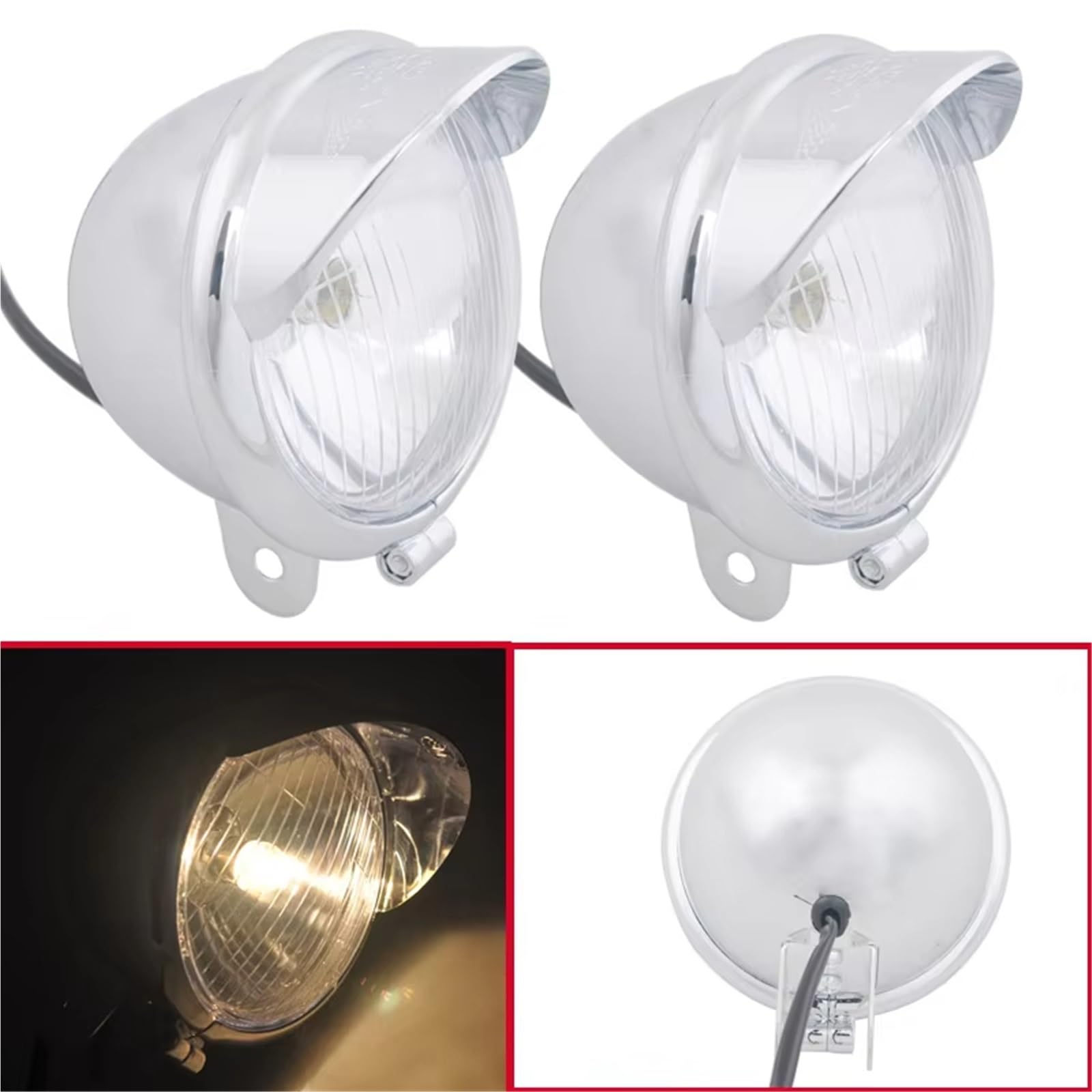 Fari Per Moto Per Turismo Per Bobber Per Chopper Per Moto Luci Ausiliarie LED Per Guida Sorpasso Spot Fendinebbia Faro Per Moto